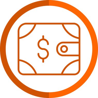 wallet icon, vector illustration simple design