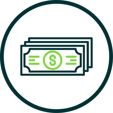 Dolar. Web simgesi basit illüstrasyon