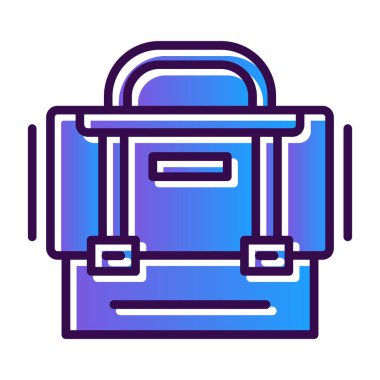 evrak çantası simgesi, vektör illüstrasyonu basit tasarım