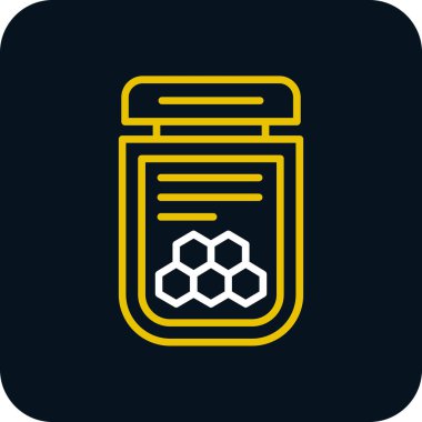 Basit Bal simgesi, vektör illüstrasyonu