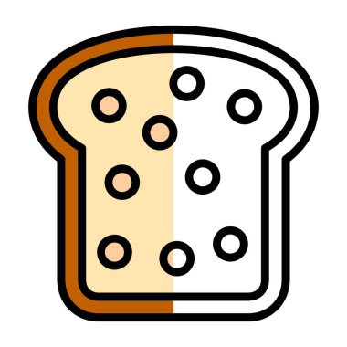 ekmek ikonu vektör illüstrasyonu