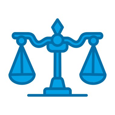 Adalet Ölçekleri simgesi web basit illüstrasyon
