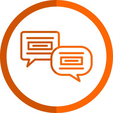 Sohbet simgesinin vektör illüstrasyonu