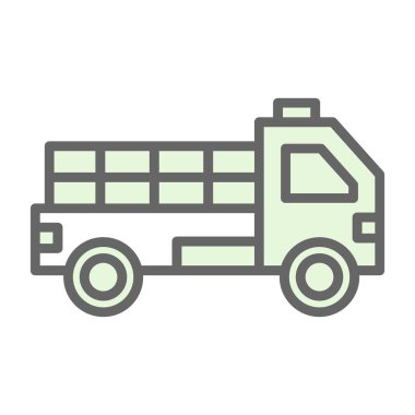 Kamyonet simgesinin vektör illüstrasyonu