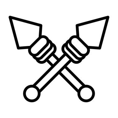 Mızrak logo vektör illüstrasyonu