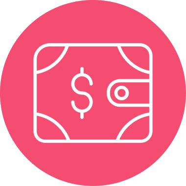 wallet icon, vector illustration simple design