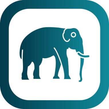 Fil simgesi, vektör illüstrasyonu basit tasarım