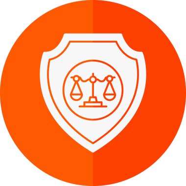 Web için adalet vektörü simgesi modern illüstrasyon tasarımı çizimi