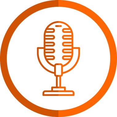 mikrofon simgesi, vektör illüstrasyonu basit tasarım