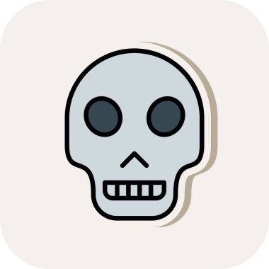 Soyut arkaplanda cadılar bayramı kafatası simgesi izole