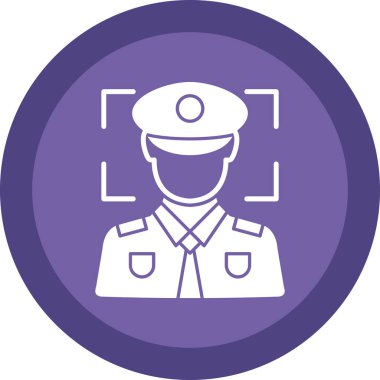 Polis. Web simgesi basit tasarım