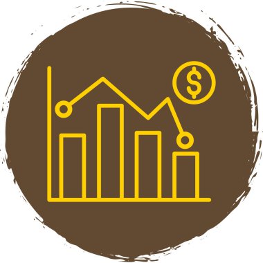 Pazar dalgalanması simgesi, vektör illüstrasyonu