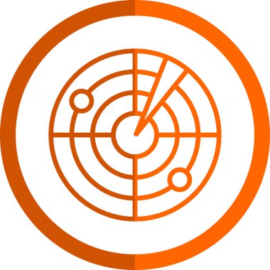 Radar modern simgesinin vektör illüstrasyonu              