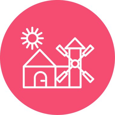 Modern yapı simgesinin vektör illüstrasyonu