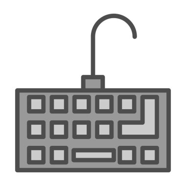 bilgisayar klavyesi simgesi, vektör illüstrasyonu basit tasarım