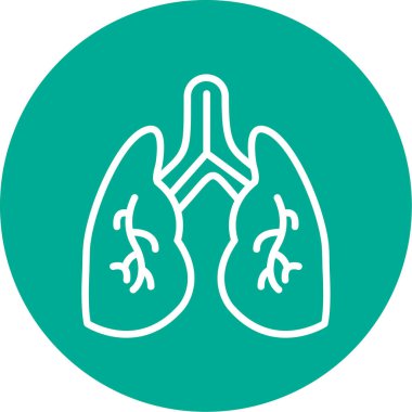 akciğerler web simgesi basit illüstrasyon 