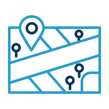 harita pin konumu simgesi düz biçimli