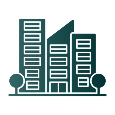 bina simgesi, basit vektör illüstrasyonu