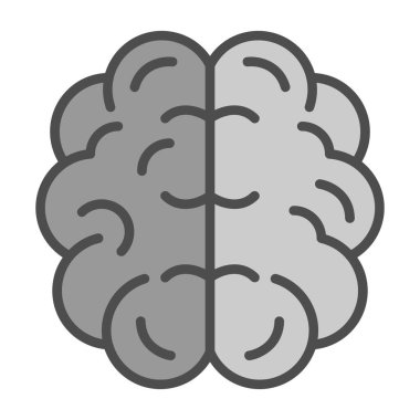 Beyin simgesi, vektör illüstrasyonu 