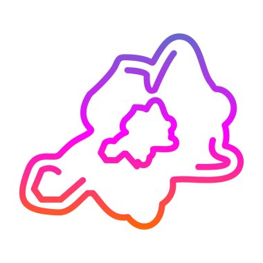 Dünya haritasının vektör illüstrasyonu. Harita şeklinde bir dünya haritası çizgisi.