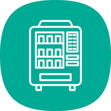 yeşil Otomat Vektör Çizimi Basit Tasarım