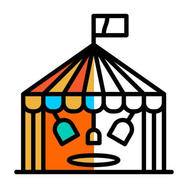 Karnaval atlıkarınca simgesi ana hatlarıyla