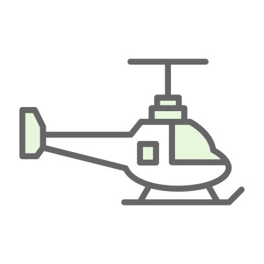Helikopter. Web simgesi basit illüstrasyon