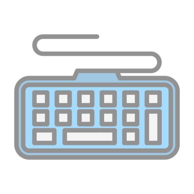 bilgisayar klavyesi simgesi, vektör illüstrasyonu basit tasarım