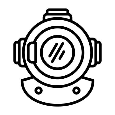 diving helmet icon vector illustration
