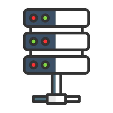sunucu simgesi, vektör illüstrasyonu basit tasarım