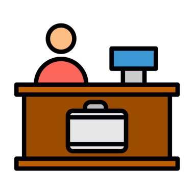 Bir bilgisayar simgesinin vektör illüstrasyonu