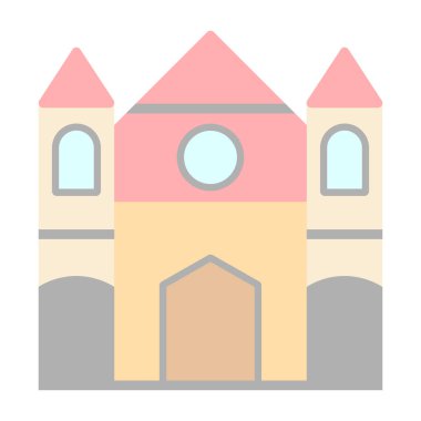 Bina. Web simgesi basit illüstrasyon