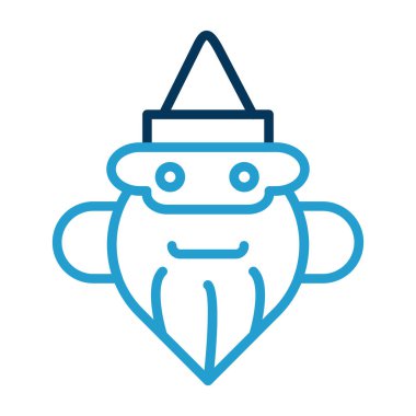 Gnome düz simgesi, vektör illüstrasyonu