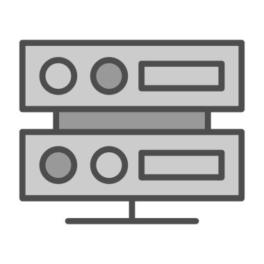 sunucu simgesi, vektör illüstrasyonu basit tasarım