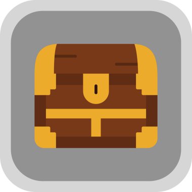 Tahta kutu simgesi, vektör illüstrasyonu