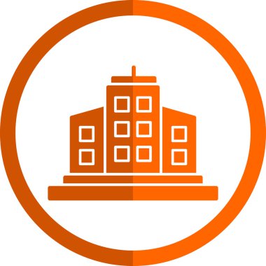 bina simgesi, basit vektör illüstrasyonu