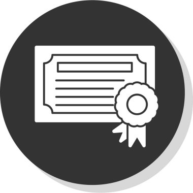 diploma sertifikası simgesi, basit biçim