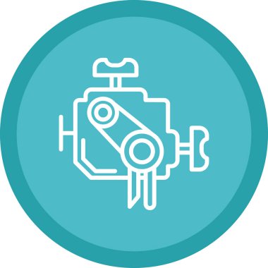 motor simgesi, vektör illüstrasyonu basit tasarım