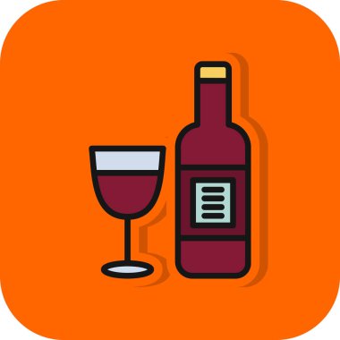 Şarap kadehi. Basit resimleme