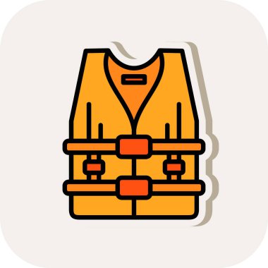 Yelek giysi simgesinin vektör illüstrasyonu 