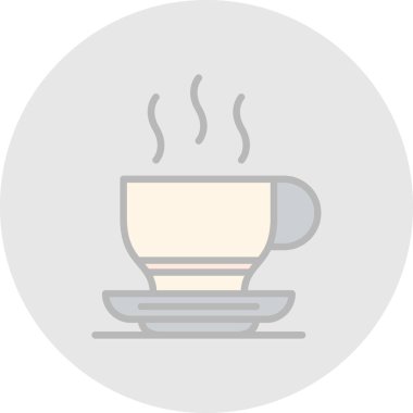 sıcak kahve simgesi, vektör illüstrasyonu