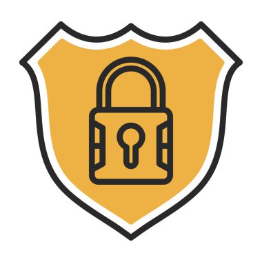 Güvenlik simgesinin vektör illüstrasyonu 