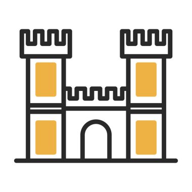 kale simgesi, vektör illüstrasyonu basit tasarım