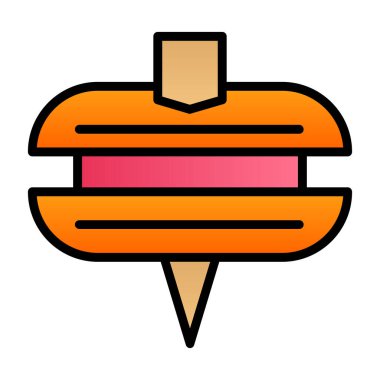 Çizgi film kalem simgesinin vektör çizimi