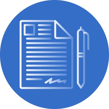 Dosya belgesi simgesi, Sözleşme web işareti, vektör illüstrasyonu