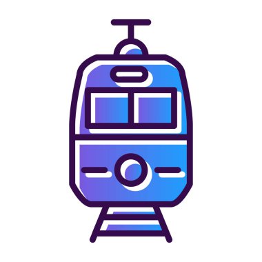 tren simgesi, vektör illüstrasyonu basit tasarım