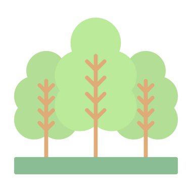 Orman ikonu vektör illüstrasyonu