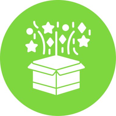 Sihirli kutu simgesi, vektör illüstrasyonu basit tasarım