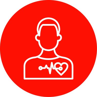 Bir kalp simgesinin vektör illüstrasyonu