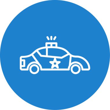 polis arabası ikon vektör illüstrasyonu